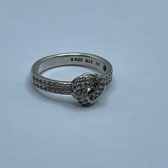 Pandora 925 cubic zirconia ring sz 6 - Picture 8 of 9